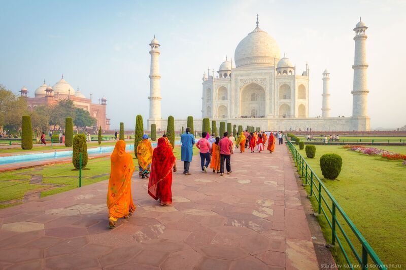 индия, стрит, india, агра, тадж махал, девушка, сари, taj, agra  фото превью