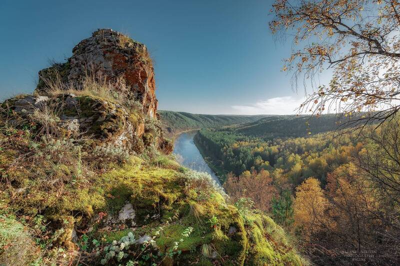 Мох на скале фото превью