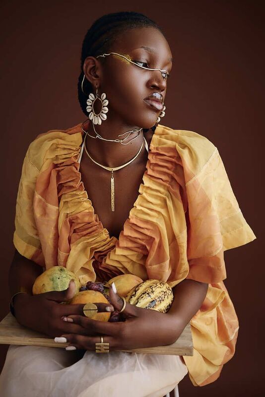 fahion, portrait Golden Harvest: A Portrait of Regal Abundance фото превью