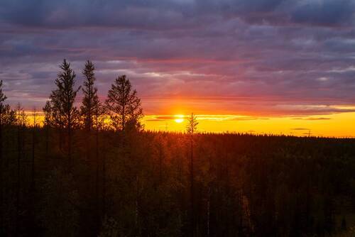 Закат в тундре