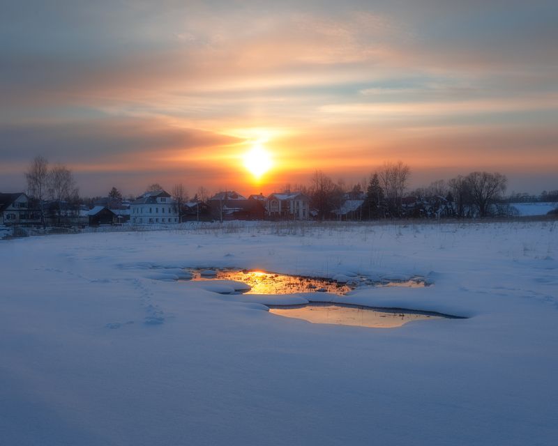 Суздаль, природа, пейзаж, отражение, закат *** фото превью