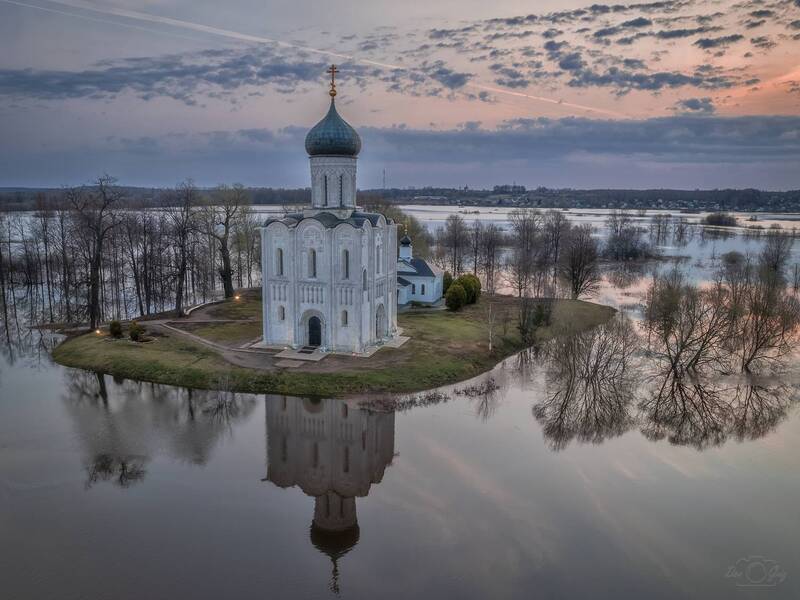 покрова на нерли, покрова, нерль, половодье, разлив Половодье на Нерли фото превью