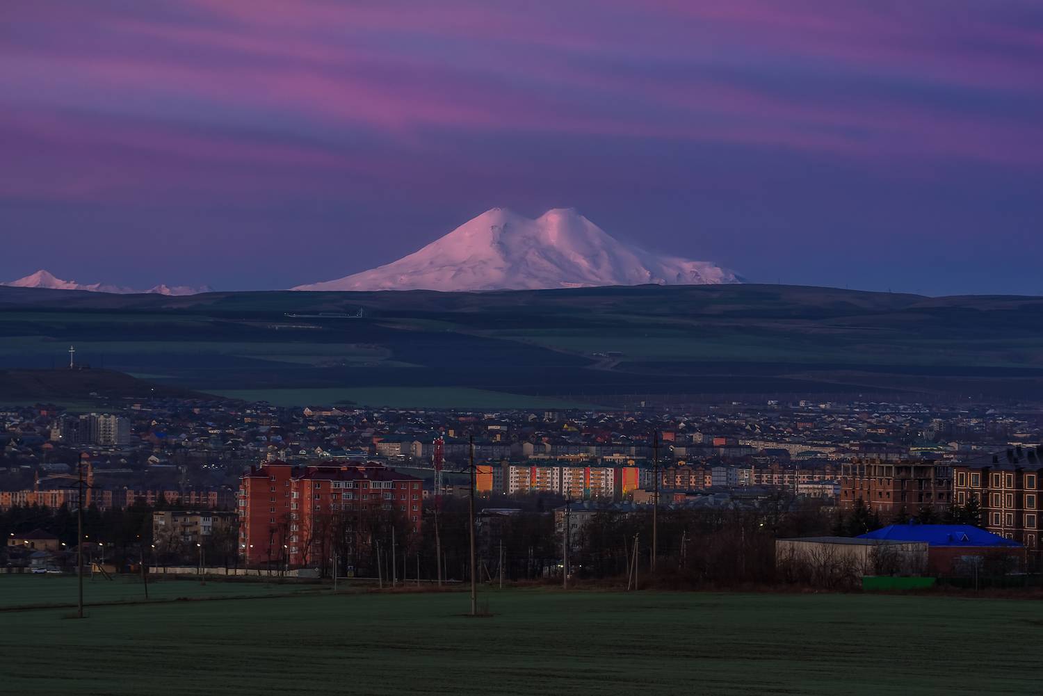 кавказ, кавказские минеральные воды, кмв, ессентуки, эльбрус, город под горой, городской рассвет, рассвет в городе, утренний город, Zakharov Armen