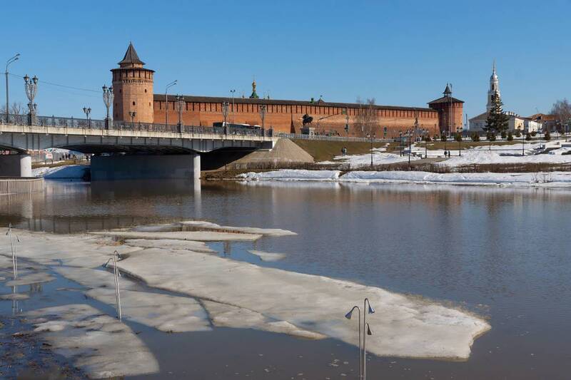 Коломна. Ледоход на реке Коломенке. фото превью