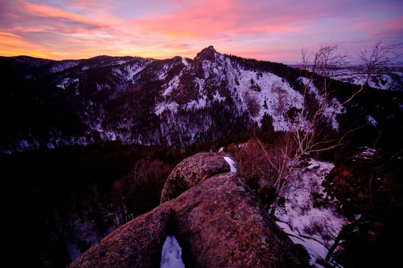 красноярские столбы, красноярск, закат, столбы Такмак фото превью
