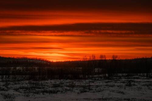 Закат в тундре