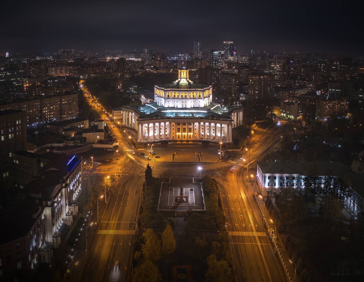 москва, театр, архитектура, архитектура москвы, вечерняя москва, москва красивая, театр российской армии, Игорь Юркин