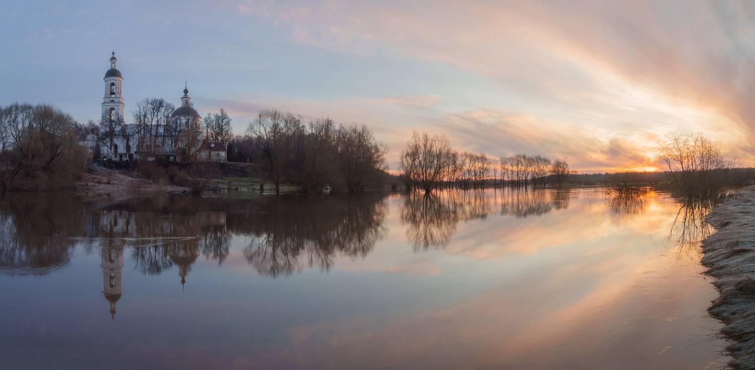 филипповское, половодье, разлив, рассвет, Добродий Михаил