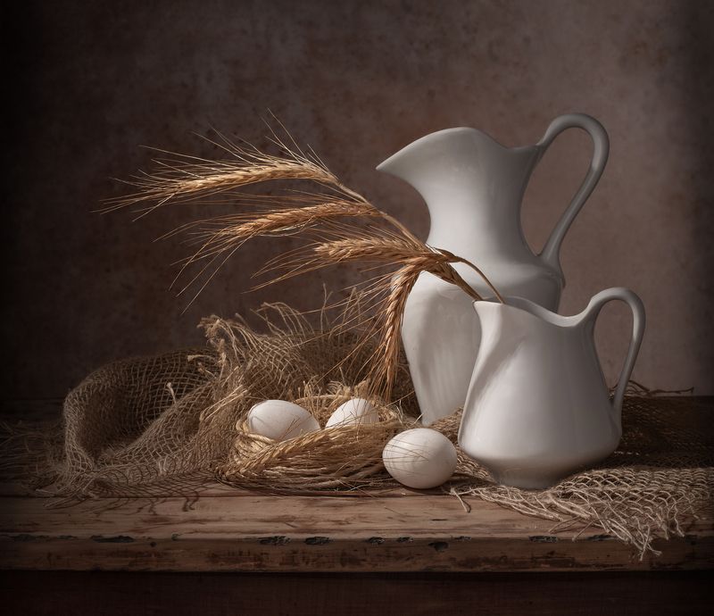 Still life, easter, eggs, white, light, texture Happy Easter фото превью