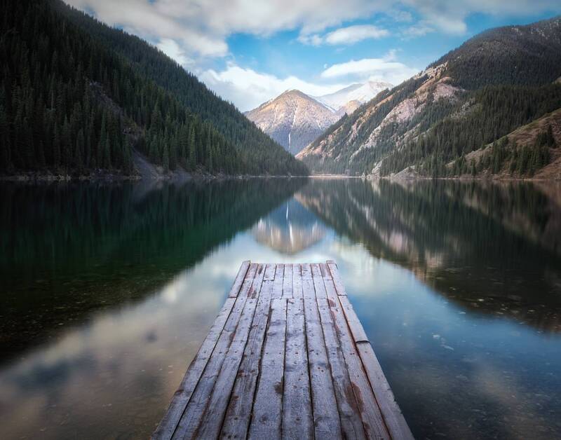 казахстан, кольсайские озера, тянь-шань, горы, озеро, рассвет Рассвет на Кольсайских озерах фото превью