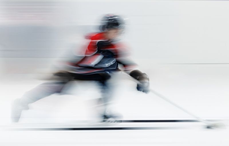 Hockey, long exposure, sports, sports photography Хоккей с шайбой фото превью