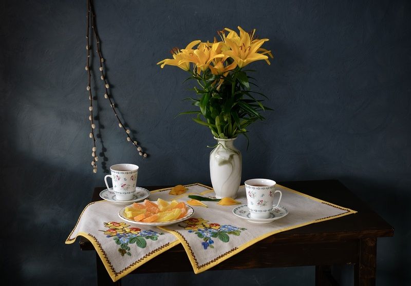 Still life, Flowers, Spring, Colors, Mood Вербная фото превью