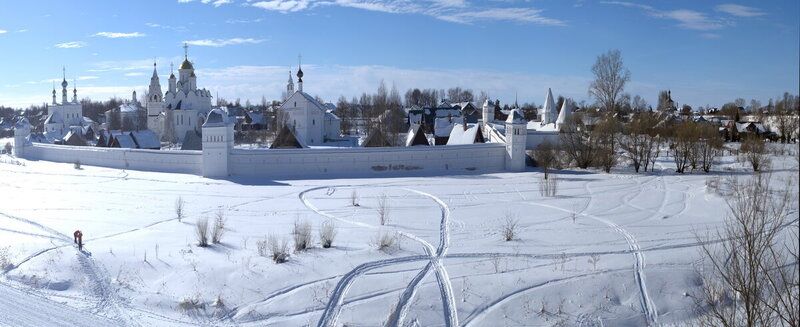 Суздаль....зимой....берег реки Каменки..... фото превью