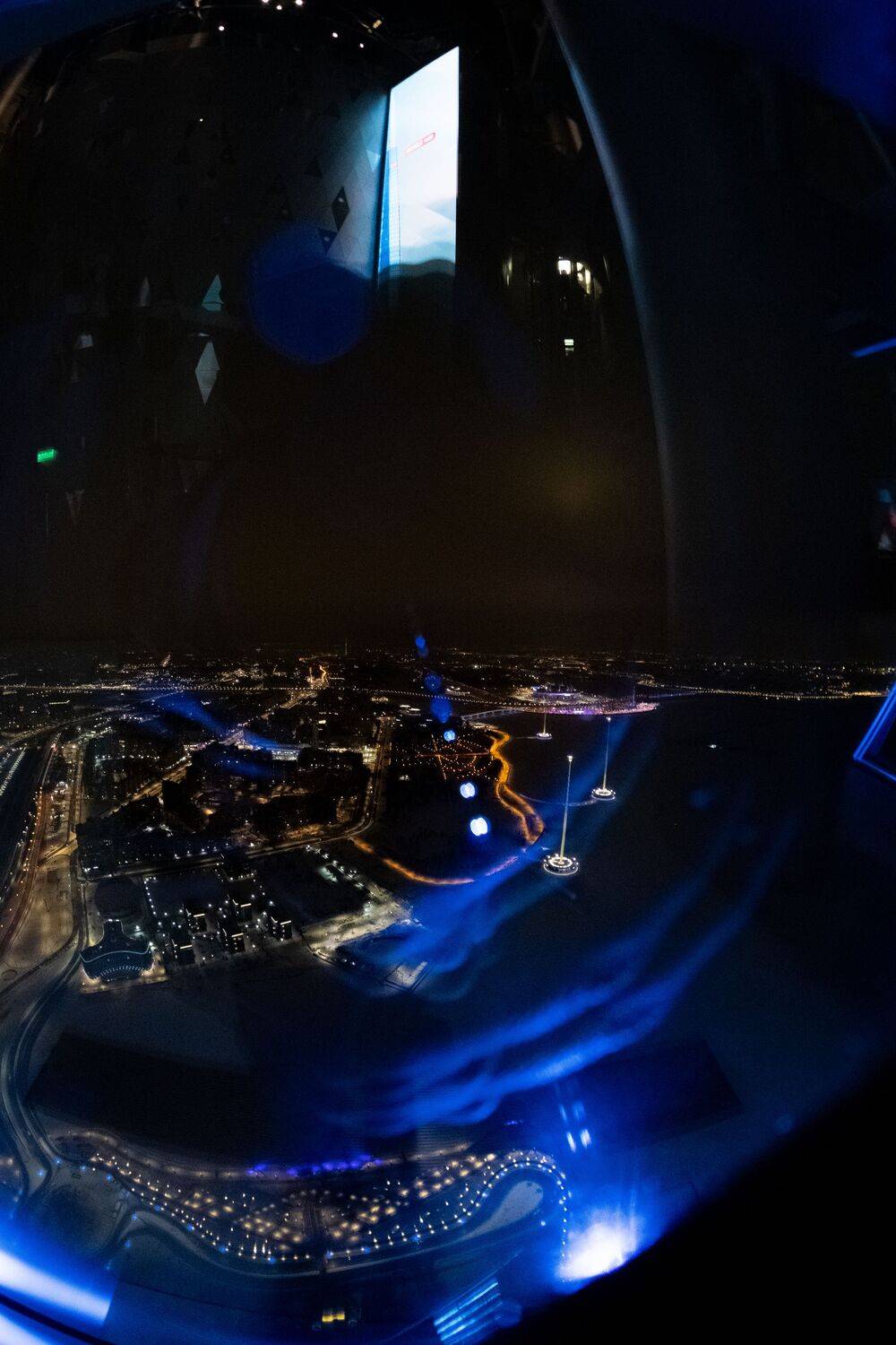 architecture, interior, urban, modern, abstract, lines, geometry, futurism, high-tech, minimalism, fisheye, reflection, spherical, symmetry, sci-fi, artificial light, blue light, neon, shadows, high contrast, perspective, vanishing point, Раимун Алексей