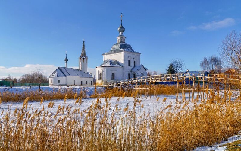 СУздаль, архитектура, церковь, Россия Зимний Суздаль фото превью