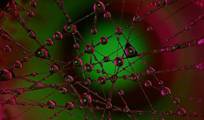 абстракция, капли, вода, фантазия, макро, макрокосмос Нейро око фото превью