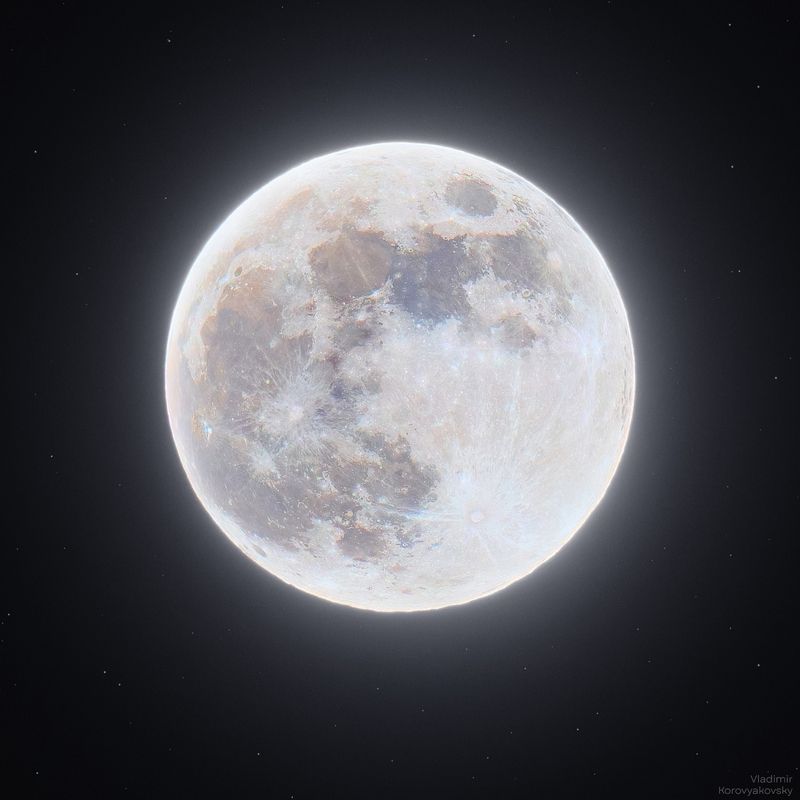 луна, астрофото Февральское полнолуние  фото превью