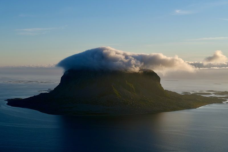 Landscape, Norway, Vega island, Clouds, Atlanter Остров в океане фото превью