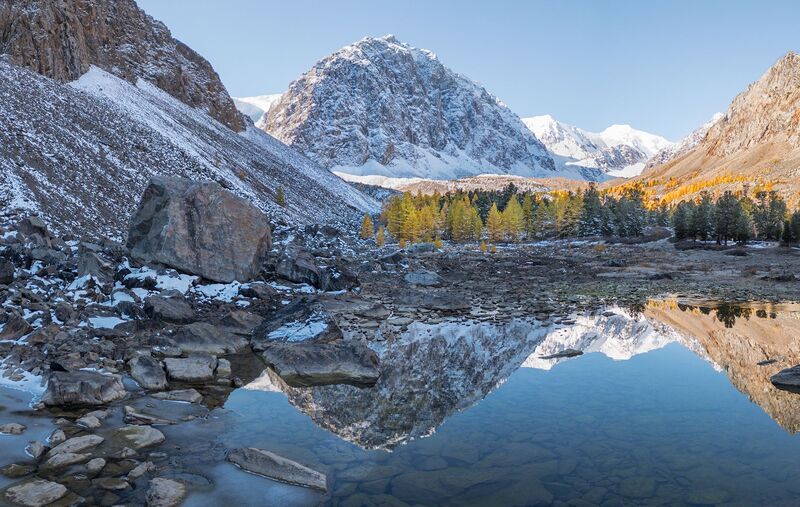Алтай, Россия, Актру, пейзаж Отражение Актру фото превью