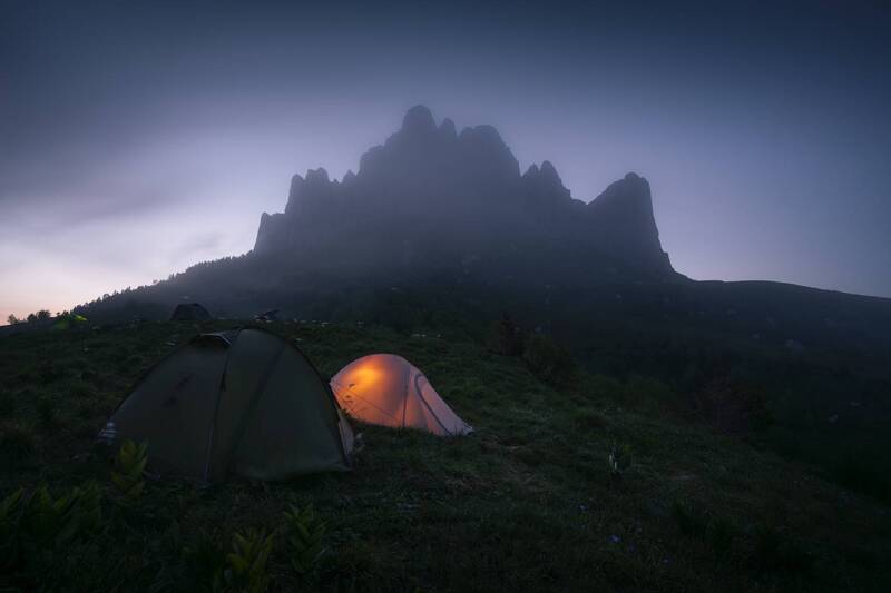 адыгея, большой тхач, кавказ, горы, ночь Под боком спящего дракона фото превью