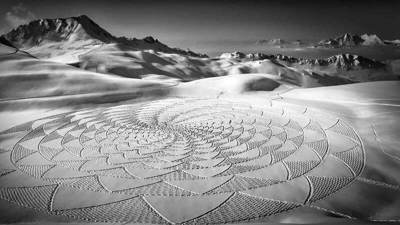 mountain, snow, art, peak Snow art фото превью