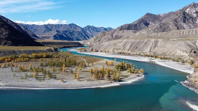 Алиай, Россия, пейзаж, Катунь, Чуя, река Алтай, слияние Катуни и Чуи фото превью