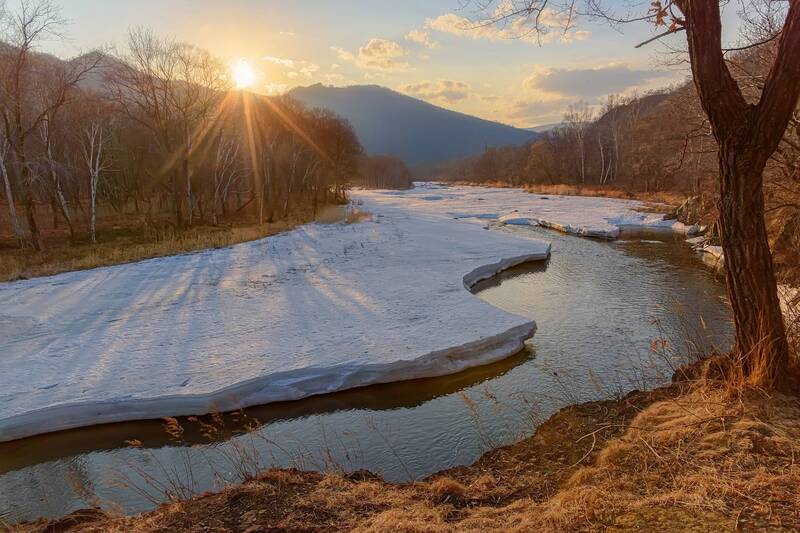 Апрельский закат фото превью
