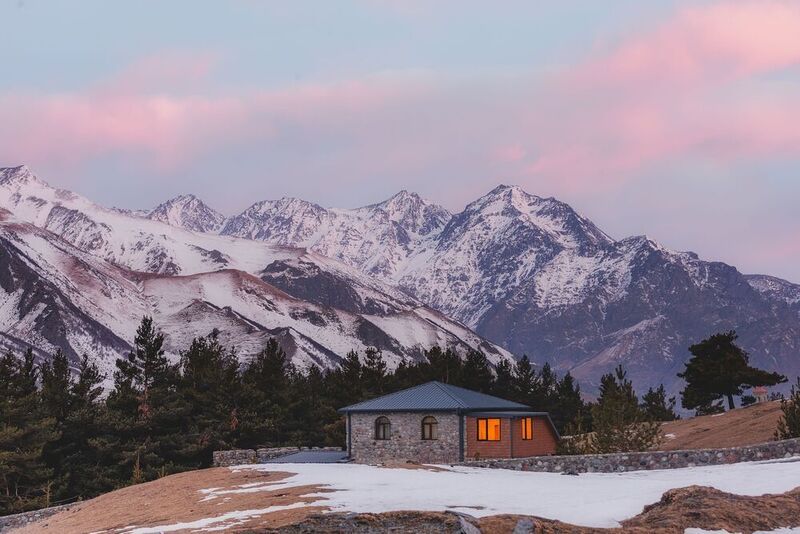 рассвет, горы, зима, грузия Утро в горах фото превью