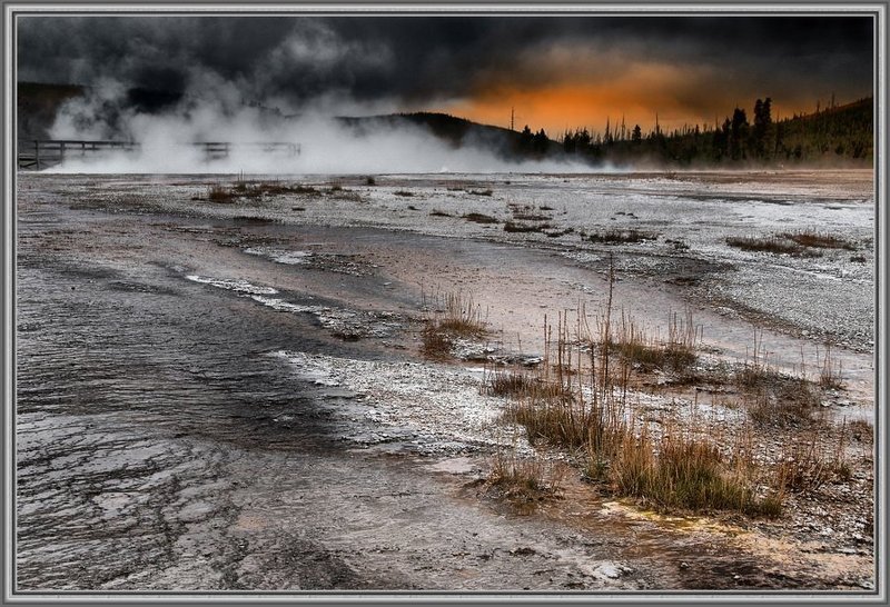 природа, пейзаж, вечер, утро, день, горы, зарево, пожар, Зарево фото превью