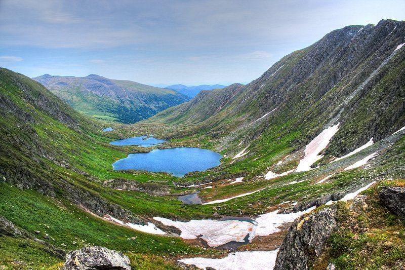 пейзаж, озеро, горы, западные саяны, Адясов Алексей