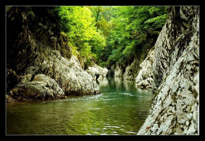 Кавказ, Река, Россия, Скалы, Сочи, Ущелье, Хоста Ущелье Чертовы ворота фото превью