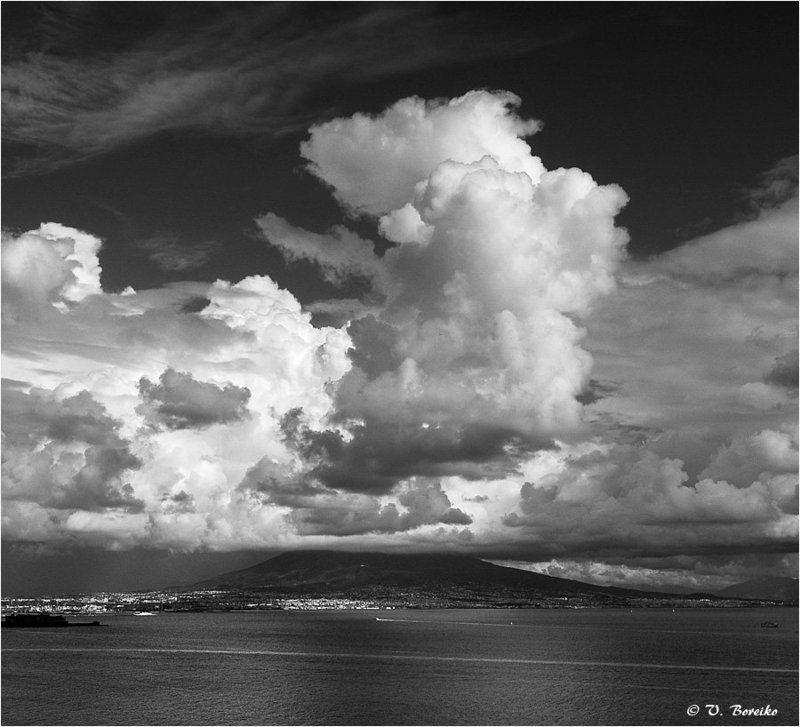 везувий, неаполь, вулкан, италия Извержение облаков фото превью