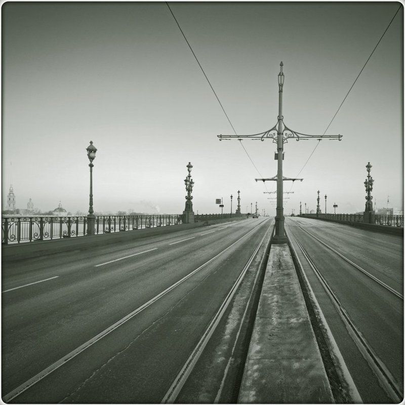 петербург, тройцкий, мост, фонарь, ретро Петербургская перспектива фото превью