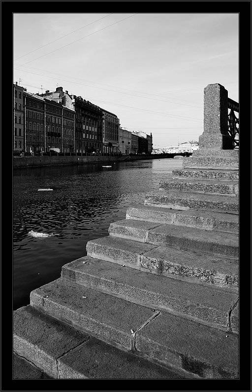 петербург, центр, фонтанка, весна, чб, Kirill Shapovalov