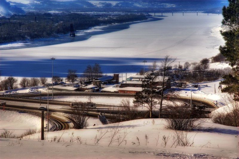 кемерово,кузнецкий,мост,hdr Зима в Кемерово фото превью