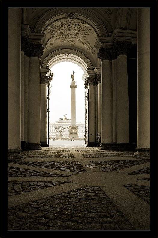 петербург, центр, зимний. эрмитаж, дворцовая, барокко, чб, Kirill Shapovalov