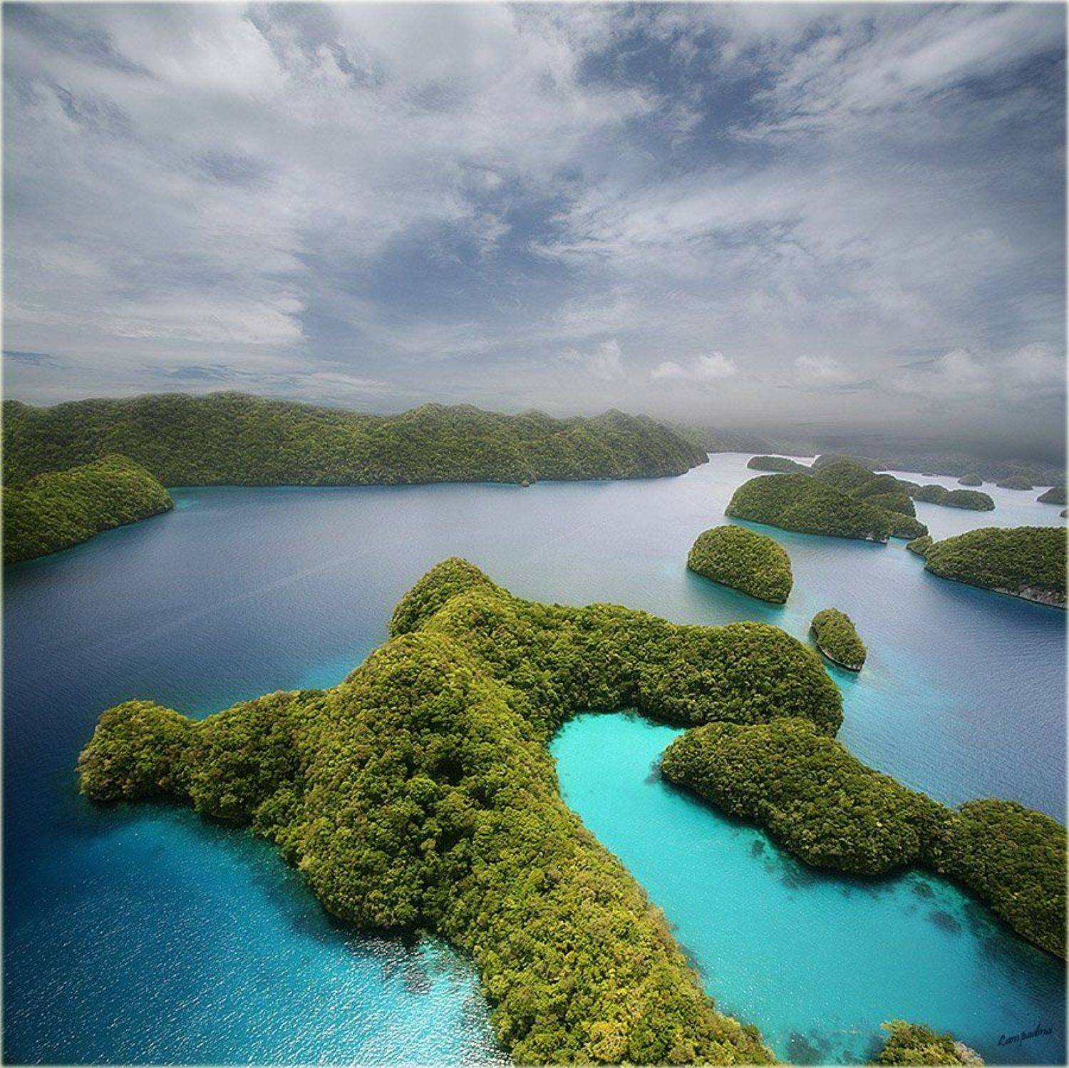 микронезия, палау, остров корор, съемка с вертолета, Lampadina (Svetlana Maximova)