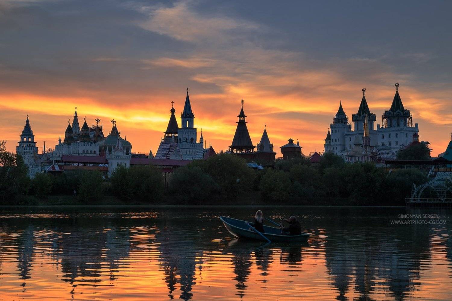 Закат, Измайлово, Кремль, Москва, Парк, Пруд, Симонян Сергей