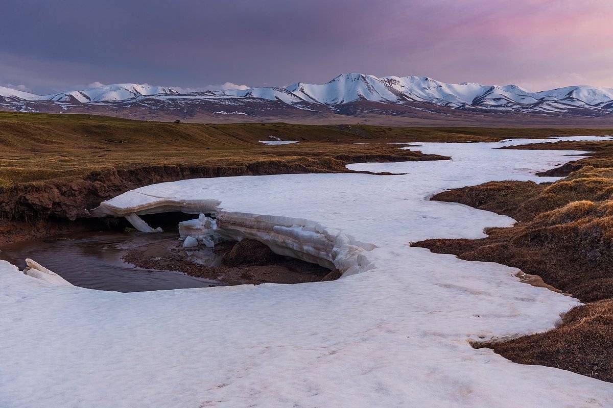 киргизия, тянь-шань, сон-куль, тундра, сумерки, Кирилл Уютнов