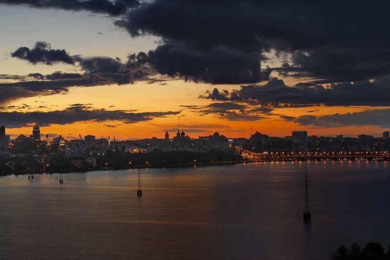 Воронеж, закат,город,пейзаж,2016 Июльский закат в Воронеже фото превью