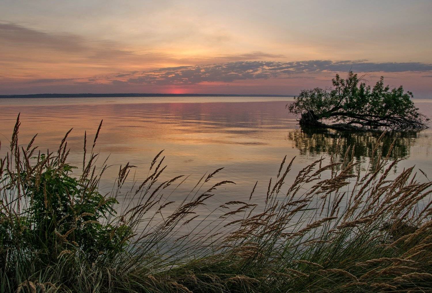 утро, рассвет, восход, река, Валерий Наумов