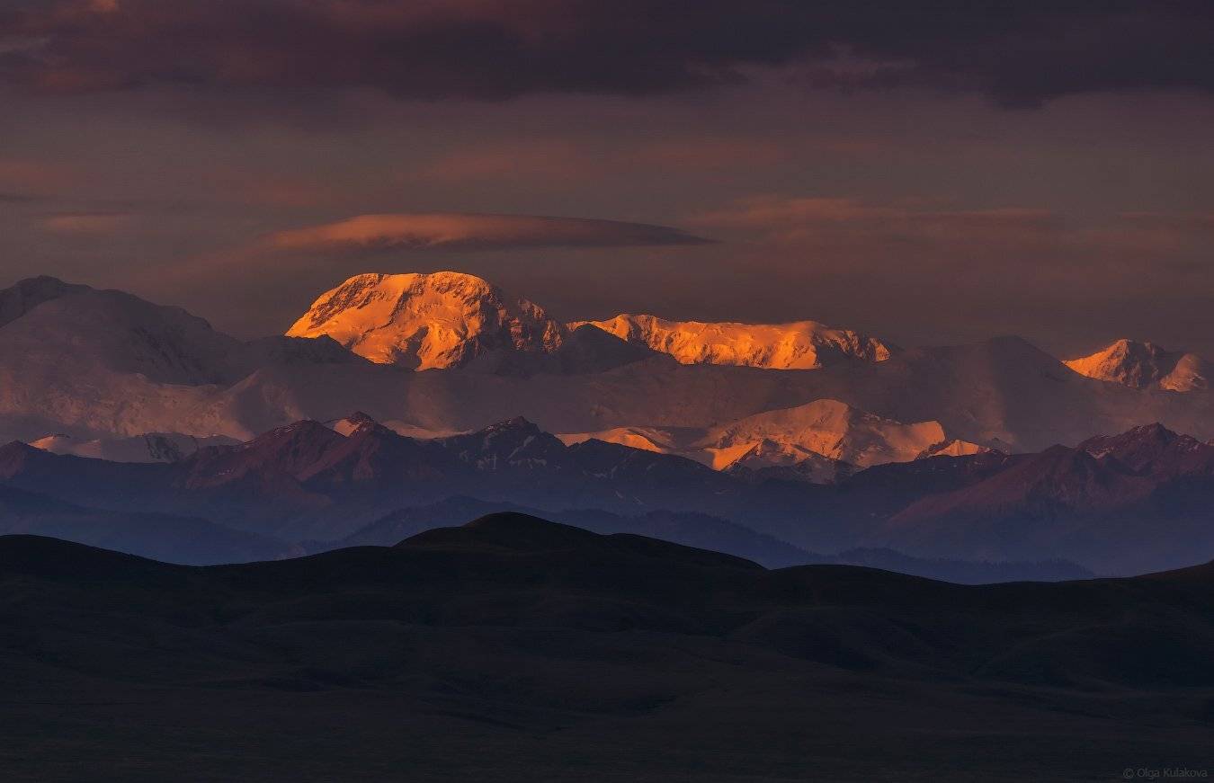 Горы, Пик Победы, Рассвет, Тузколь, Тянь-шань, Ольга Кулакова