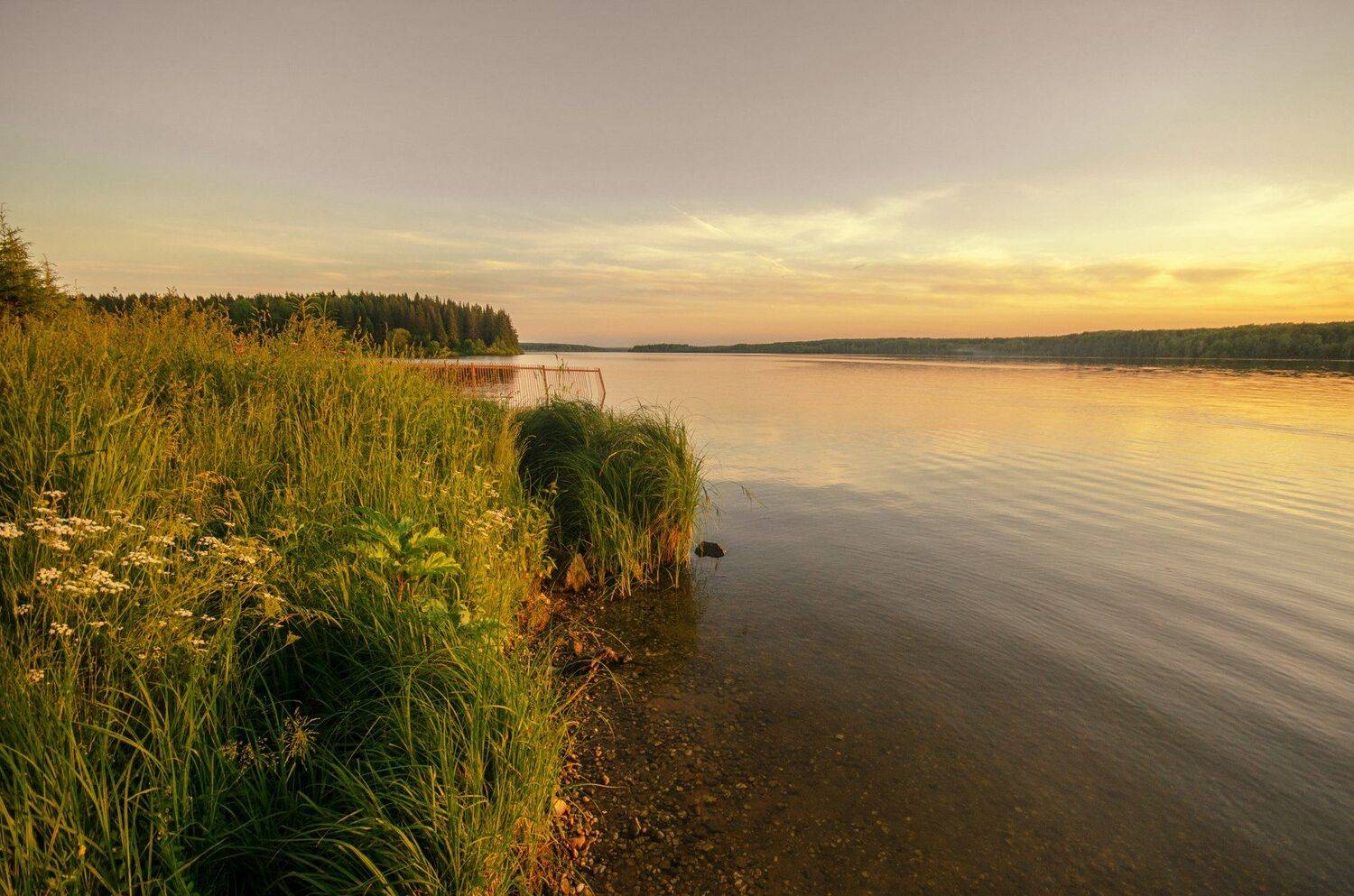 закат,берег, Карепанов Евгений