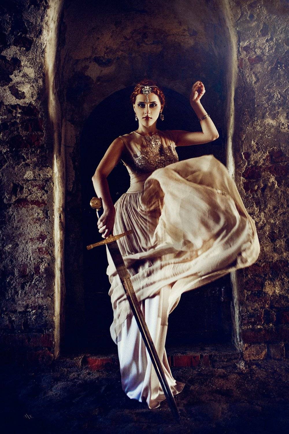 Beuaty, Fine art, Portrait, Queen, Sword, Woman, Руслан Болгов (Axe)