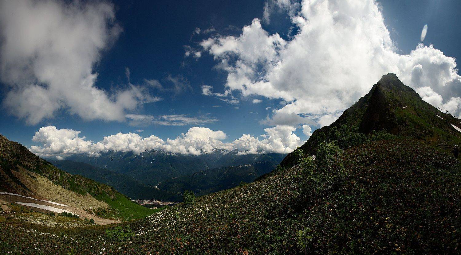 горы, Сочи, Красная поляна, облака, sva