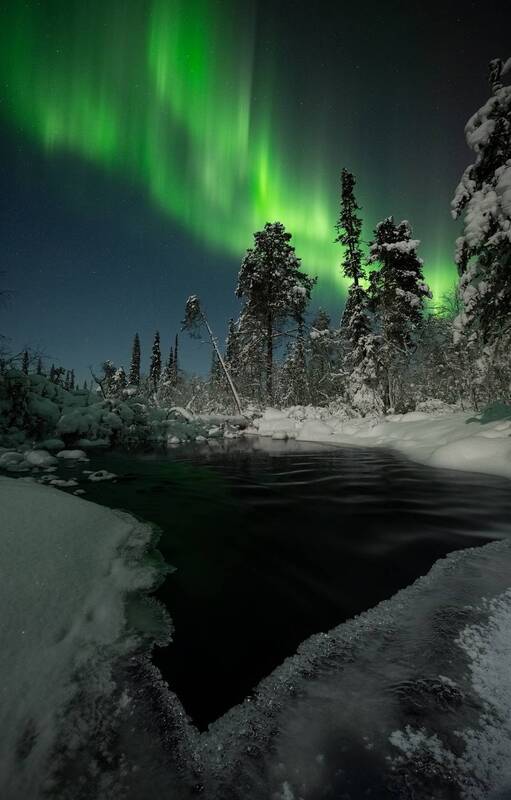 северное сияние, ночь, звезды, полярное сияние, пейзаж *** фото превью