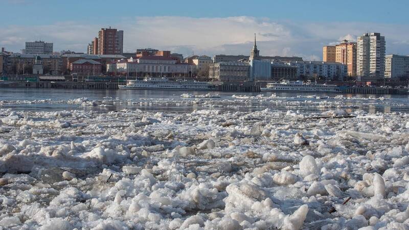 ледоход, набережная, красноярск Весна пришла! фото превью