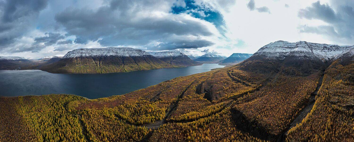 плато путорана, горы, осень, озеро, снег, Баландин Дмитрий