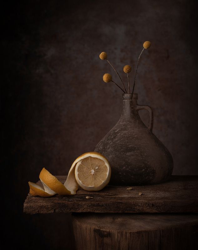 still life, lemon, texture, wood, light Lemon фото превью