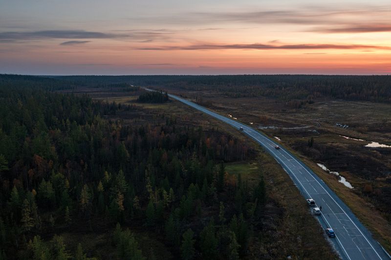 дорога, ямал, тундра, дом, янао, надым Дорога домой фото превью